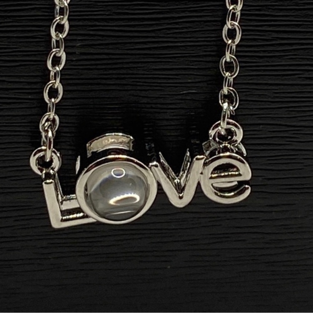 28” 100 Love Languages Silver Necklace with Love Pendant